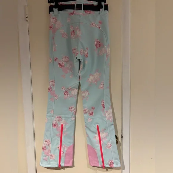 LoveShackFancy X Bogner Full Ski Outfit Coat Pants Blue Pink S - Picture 10 of 11